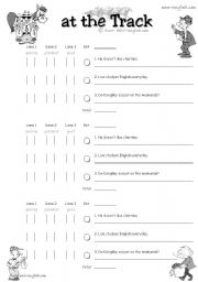 English worksheet: simple present