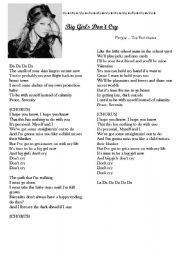 English Worksheet: Song: Big Girls Dont Cry