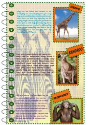 English Worksheet: FACTS ABOUT ANIMALS SET (mammals 1)