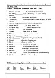 SIMPLE PAST AND PAST CONTINUOUS EXERCISES