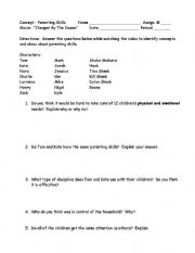 English Worksheet: Cheapter By The Dozen