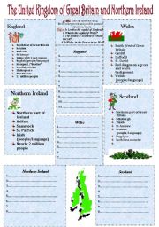 English Worksheet: THE UNITED KINGDOM OF GREAT BRITAIN AND NORTHERN IRELAND. QUESTIONS ASKING PRACTICING.