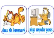 English Worksheet: Garfield daily routine 2/2