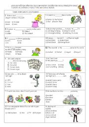 English Worksheet: 7th grade exam