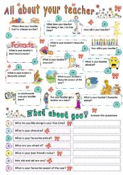 English Worksheet: ALL ABOUT YOUR TEACHER