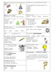 English Worksheet: 7th grade exam 2nd page 