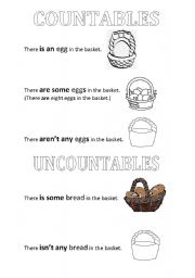 English Worksheet: A / An / Some / Any
