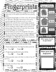 English Worksheet: Fingerprints