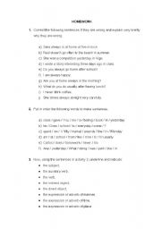 English Worksheet: word order