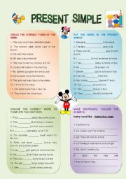 English Worksheet: PRESENT SIMPLE