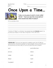 English Worksheet: Shrek Viewing Guide