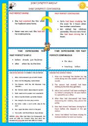 English Worksheet: Past Perfect Simple and Past Perfect Continuous