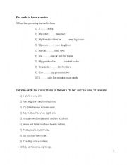English worksheet: verb 