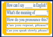 English Worksheet: Useful classroom language 