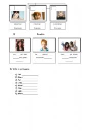 English worksheet: Describing people