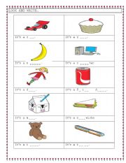 English worksheet: Food and Toys