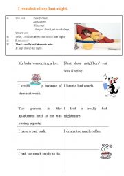 English worksheet: Sleep Problems