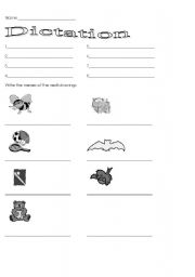 English Worksheet: Dictation B