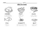 English Worksheet: HEALTHY FOOD