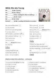 English Worksheet: Mika- We are Young