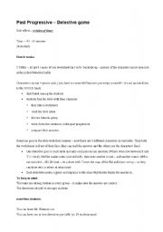 English Worksheet: Detective Game - Group puzzle - past progressive