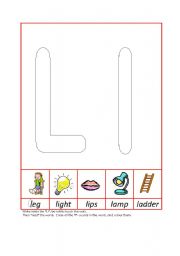 English worksheet: Phonic Recognition Ll