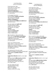 English Worksheet: Song Californication- Red Hot Chilli Peppers