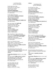 English worksheet: Song Californication- Red Hot Chilli Peppers