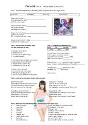 English Worksheet: Song - Firework