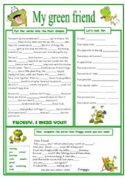 English Worksheet: MY GREEN FRIEND