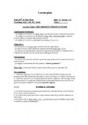 English Worksheet: lesson plan the present perfect