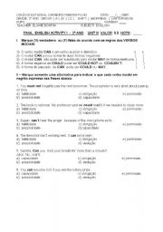 English Worksheet: english activity