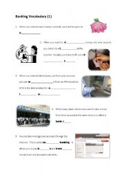 English Worksheet: Bnaking vocabulary (1)