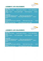 English Worksheet: Agreeing and disagreeing