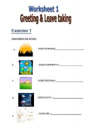 Exercise Greeting & Leave taking 