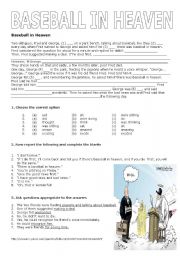 English Worksheet: Baseball in Heaven