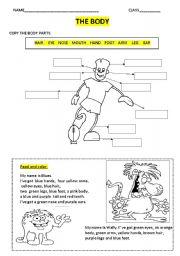 English Worksheet: the body 2