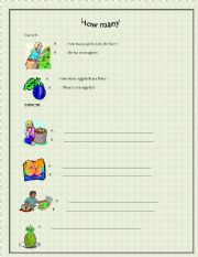 English worksheet: How many