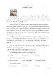 English Worksheet: Jack Dawsons past habits