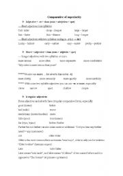 English Worksheet: The comparative