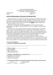 English Worksheet: 2nd term second written exam for 11th grade stds