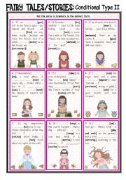 English Worksheet: Fairy Tales/Stories (26) Conditional Sentences Type II