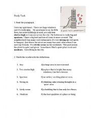 English Worksheet: PRE listening TASK