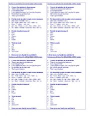  STARTER REVISION (ENGLISH IN MIND 1) 4 WORKSHEETS