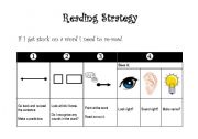 English Worksheet: Re-reading Strategy visual