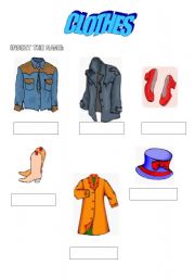 English worksheet: CLOTHES