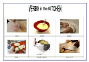 English Worksheet: verbs in the kitchen