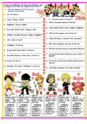 English Worksheet: Comparatives & Superlatives with Long, Short & Irregular Adjectives & One Piece. Key Included.