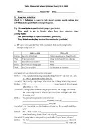 English Worksheet: used to, be used to, get used to