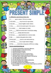 English Worksheet: More Present Simple exercises